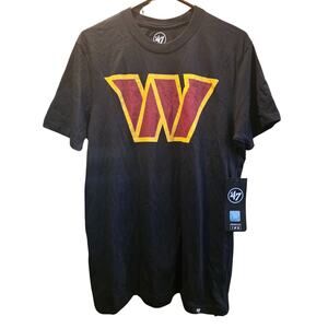 Washington Commanders T-Shirt‎ Men Sz M Black Short Sleeve NFL Football Logo